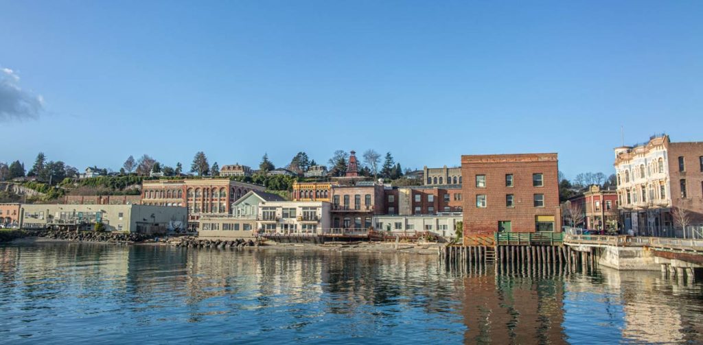photo of water and historic buildings in Port Townsend