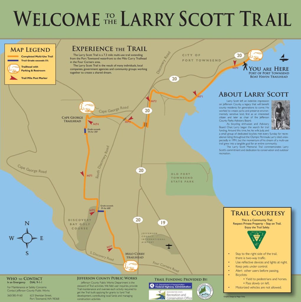 map of the Larry Scott bike trail